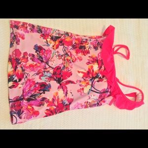 Lime Ricki one shoulder tankini top.